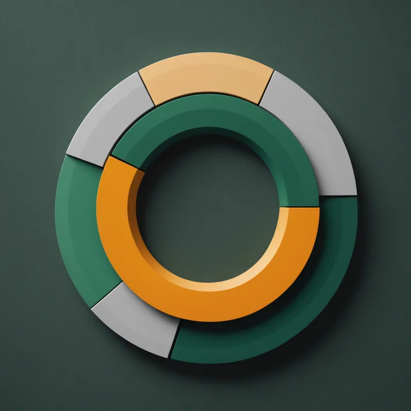 Abstract proportional ring diagram showing fund allocation across three program categories